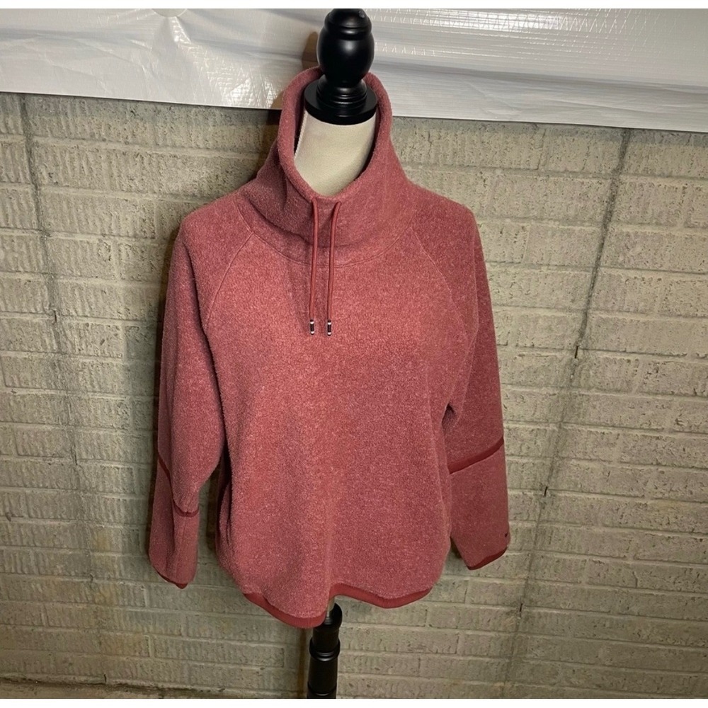 Nike Fleece Mock Neck‎ Pullover Sweater Coral Pink Women's Size M
